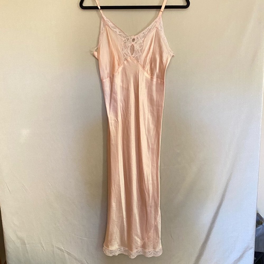 Vintage Pink Silk Slip Dress
